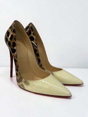 Christian Louboutin So Kate 120 Degrade Leopard Pumps, Size 39 EU